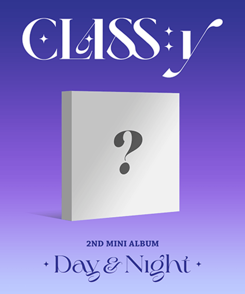 CLASS:Y - 2ND [Day & Night] - Album Kpop, cover Day & Night avec logo CLASS:Y et 2nd mini album sur fond violet