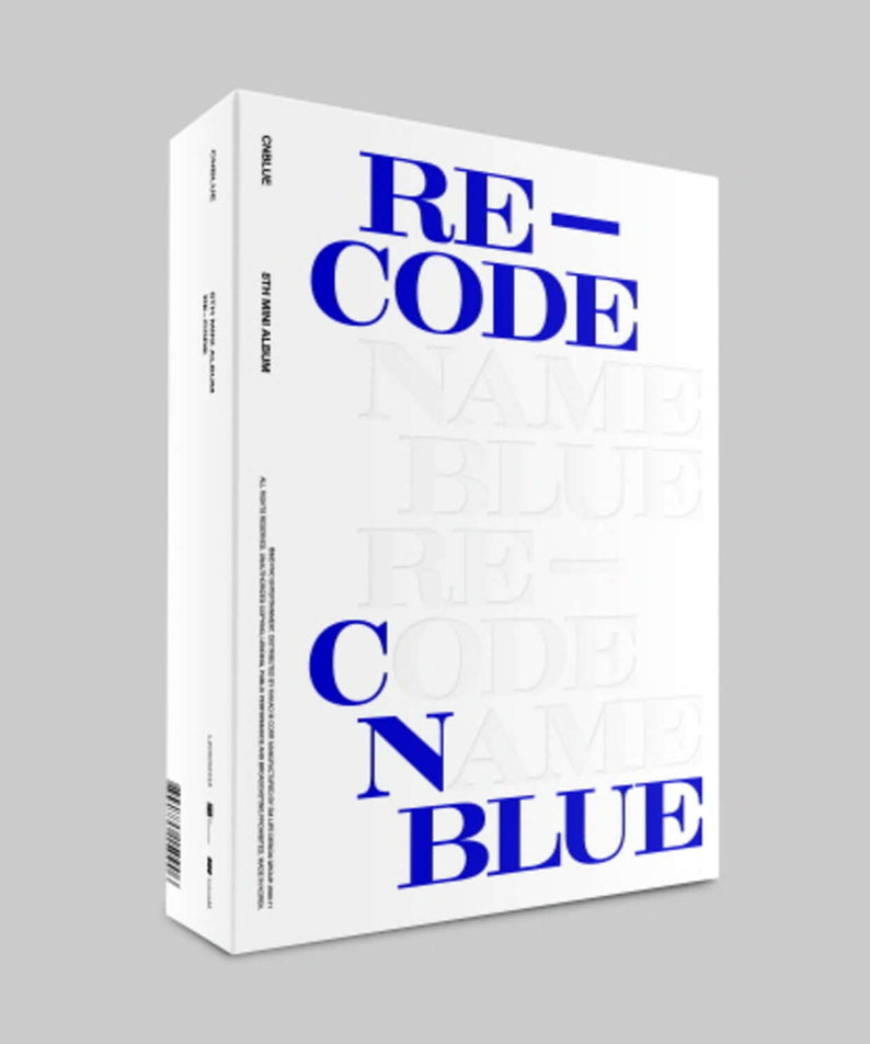 CNBLUE - 8th Album [RE-CODE] Standard ver. - Album Kpop, boîtier blanc RE-CODE sur fond gris, visuel officiel