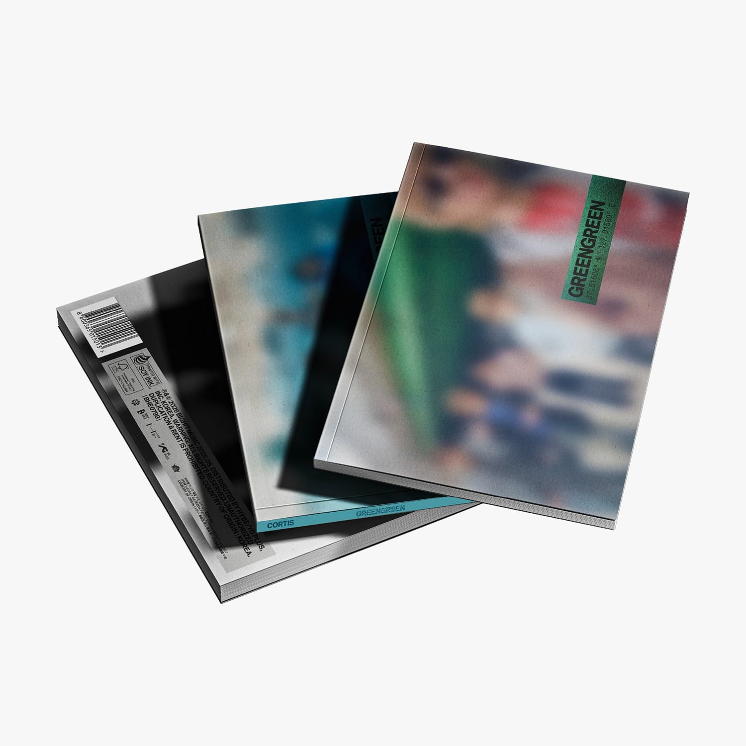 CORTIS - The 2nd EP [GREENGREEN] (Set of 3) - Album Kpop, pochettes vertes sur fond blanc, set de 3 par CORTIS.
