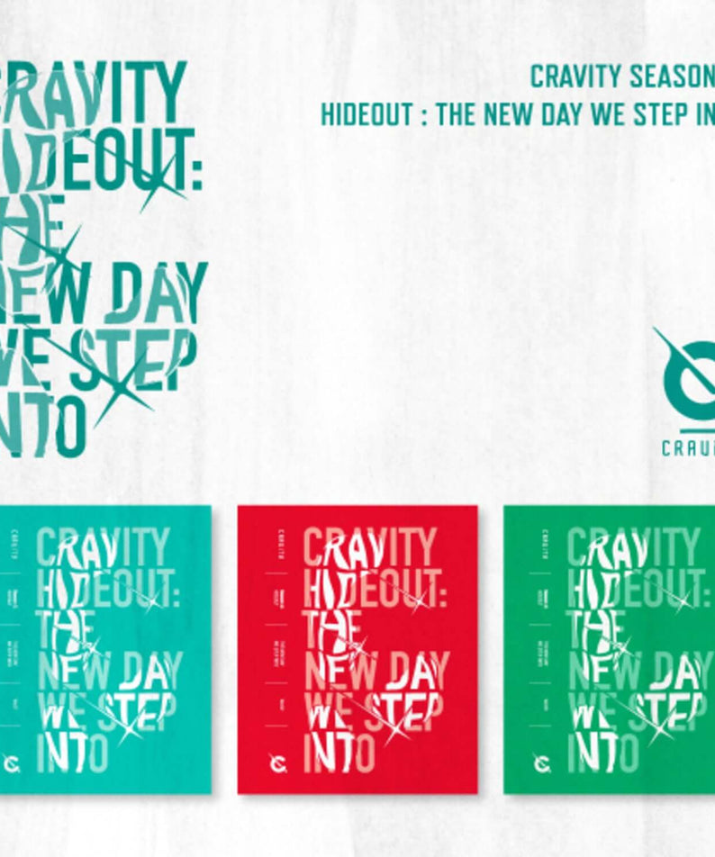 CRAVITY - SEASON2. [HIDEOUT: THE NEW DAY WE STEP INTO] Random - Album Kpop, pochette avec titres et 3 versions vert/rouge/bleu.