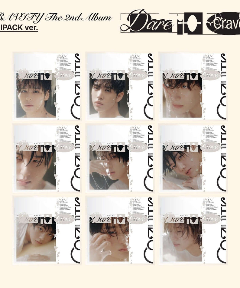 CRAVITY - The 2nd Album [Dare to Crave] (DIGIPACK ver.) (Set of 9) - coffret collection Kpop, visuels Dare to Crave