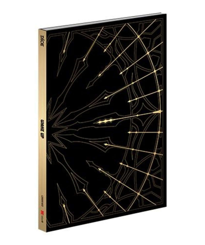 D1CE - 1st Album [Wake up : Roll the World] (Black Ver.) - Album Kpop, pochette noire dorée, D1CE.