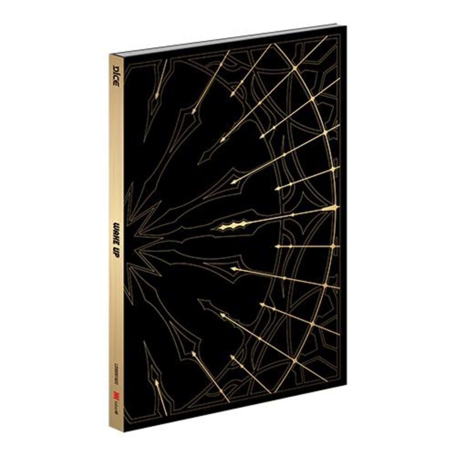 D1CE - 1st Album [Wake up : Roll the World] (Black Ver.) - Album Kpop, pochette noire dorée, D1CE.
