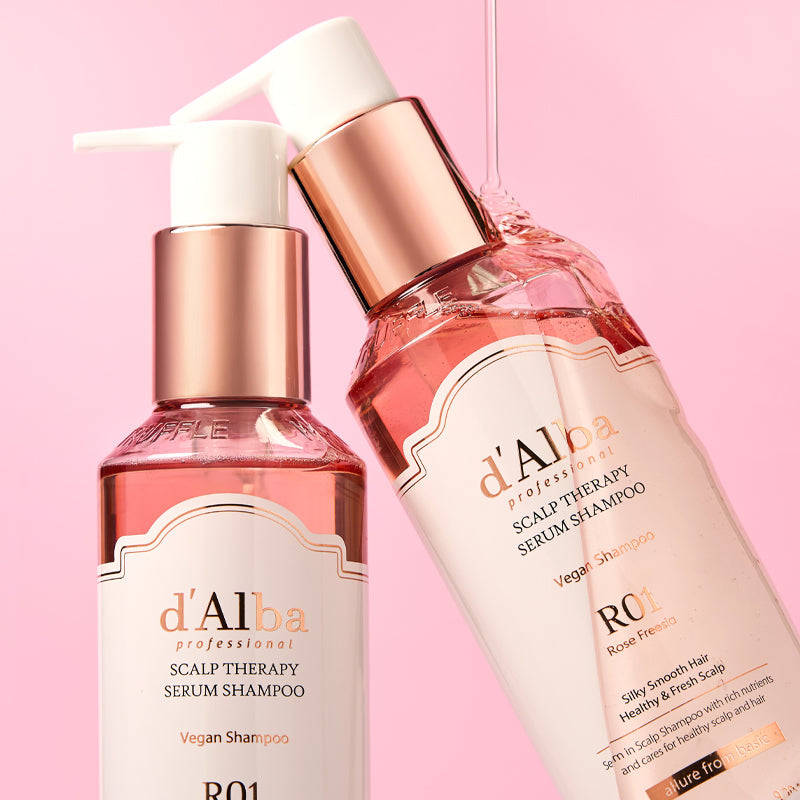 D'ALBA Professional Repairing Scalp Therapy Serum Shampoo Rose Freesia 275ml