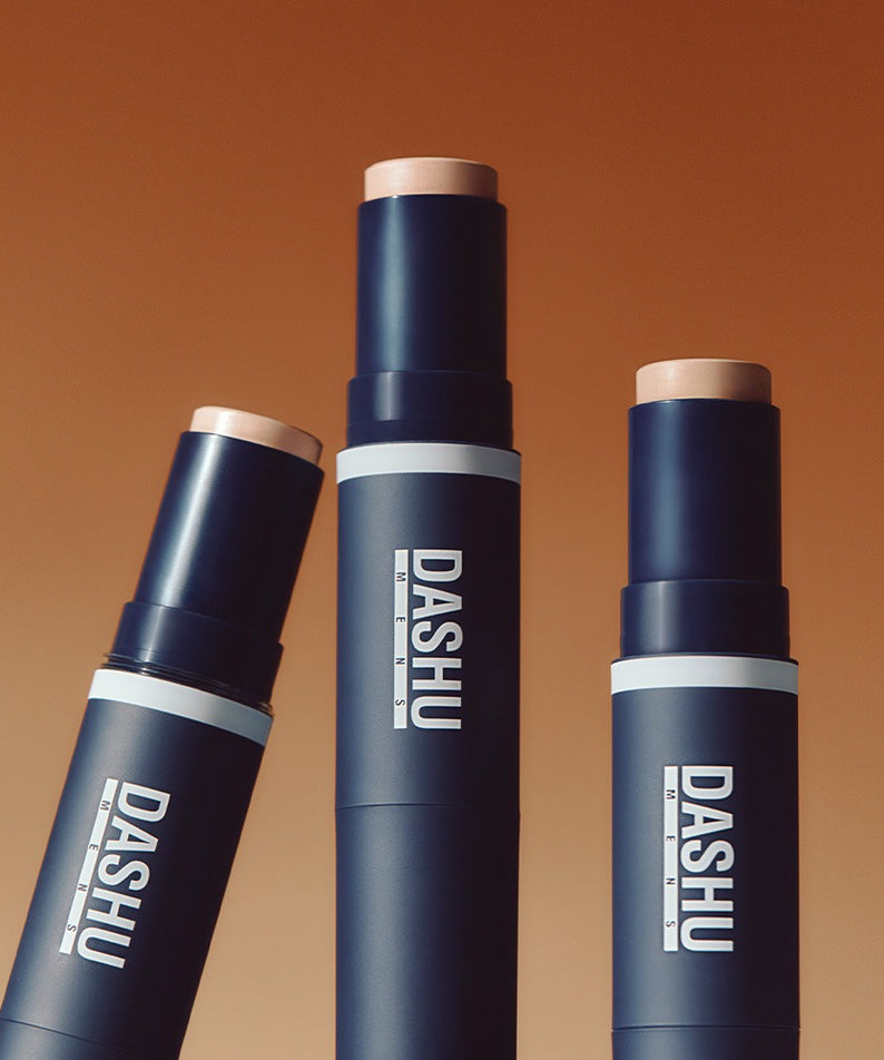 DASHU Men's Multi-Cover Stick Foundation : maquillage masculin efficace pour une couverture parfaite. Produit de beauté essentiel en stick.