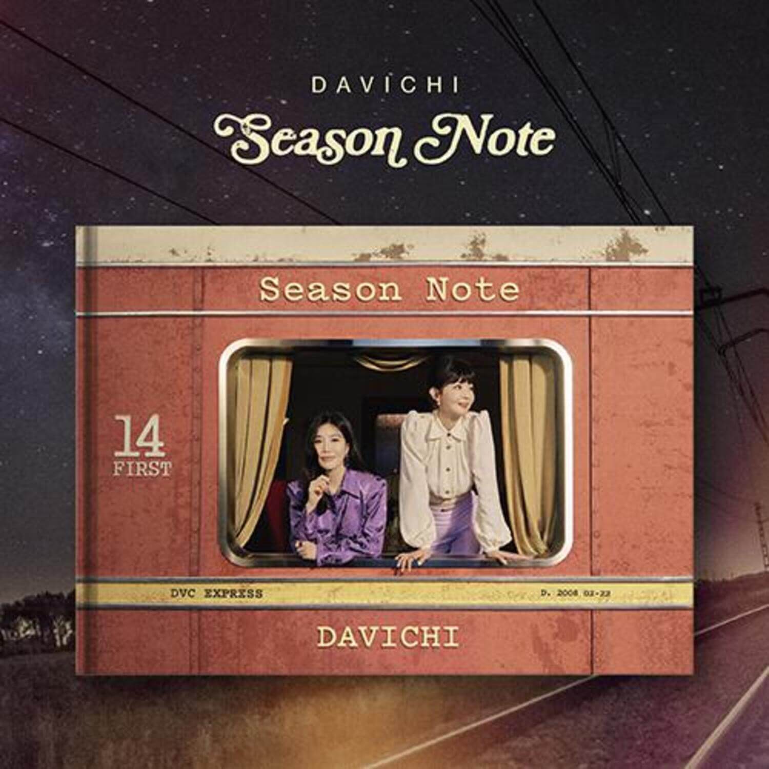 DAVICHI - [Season Note] - Album Kpop : pochette du CD, visuel cinématique, deux membres sur fond décoré, sortie DAVICHI