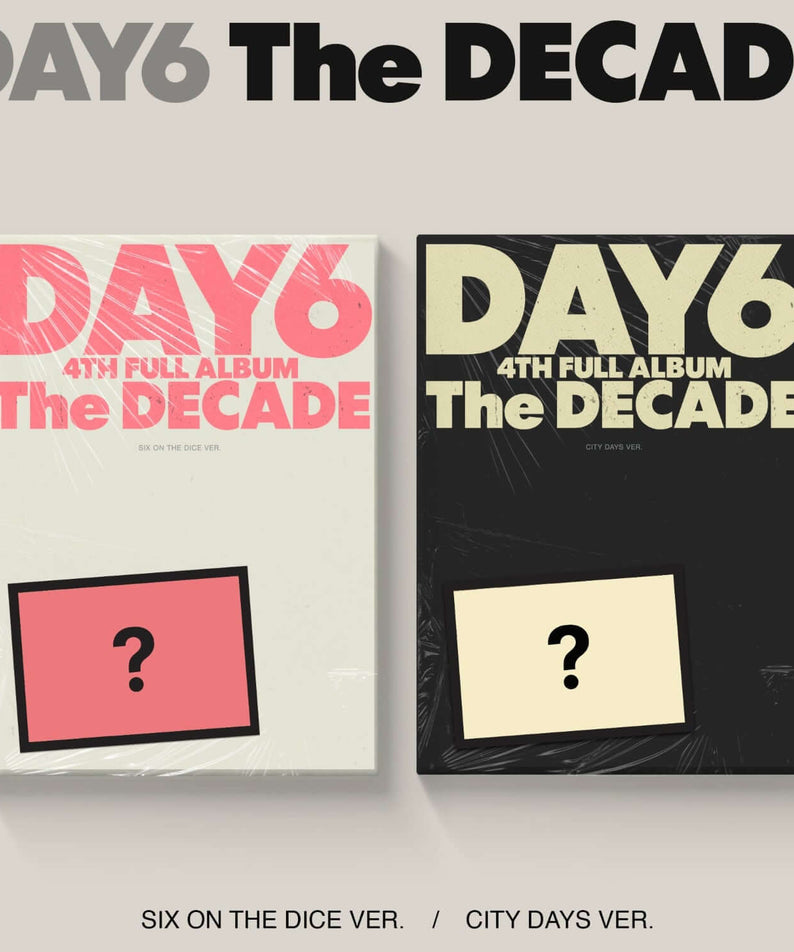 DAY6 - [The DECADE] SIX ON THE DICE VER., CITY DAYS VER. (Random 1 of 2) album Kpop, couvertures de face en duo.