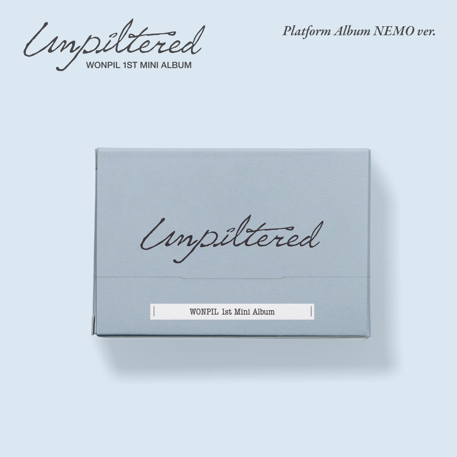DAY6 - Unpiltered (Platform Album NEMO ver.) - Album Kpop : boîte mini album DAY6, visuel bleu clair, style plateforme NEMO.