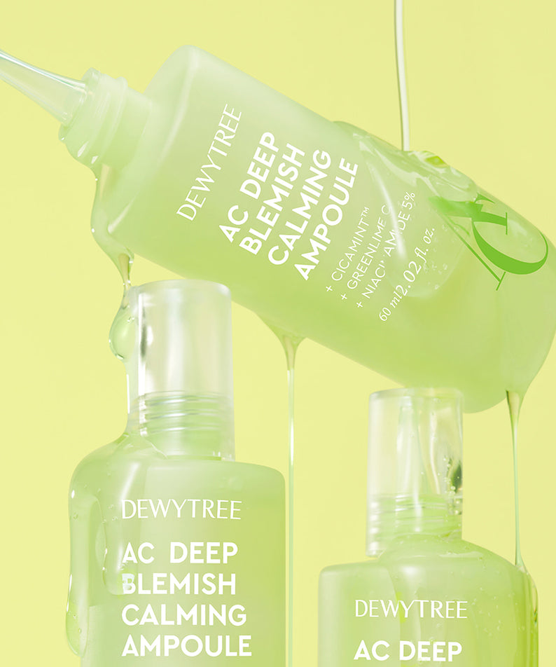 DEWYTREE AC Deep Trace Soothing Ampoule Planning Set 60ml - Flacons apaisants et hydratants pour peau sensible.