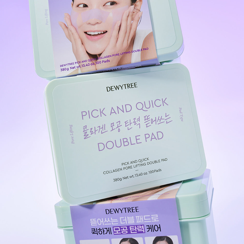 DEWYTREE Pick & Quick Collagen Pore Elasticity Tear-Off Double Pad 100 sheets disponible sur Ma petite Coree, ton Eshop 100% K-beauty en direct de Seoul