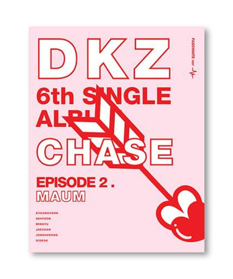 DK - [DKZ 6th Single CHASE EPISODE 2. MAUM] (FASCINATE ver. ) - Album Kpop, visuel rose/rouge DKZ sur jaquette