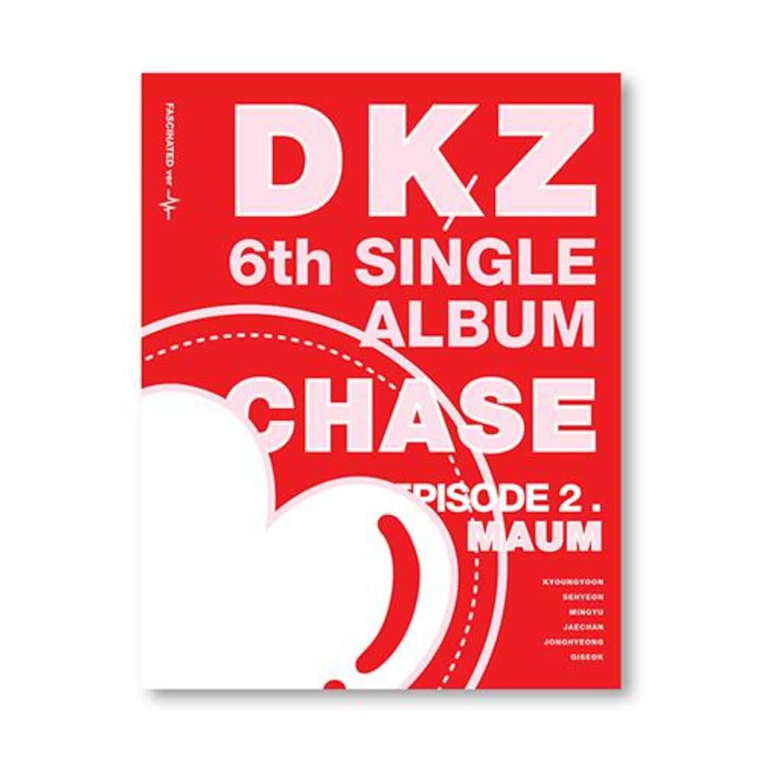 DK - [DKZ 6th Single CHASE EPISODE 2. MAUM] (FASCINATED ver. ) - Album Kpop, jaquette rouge DKZ 6th Single Album Chase