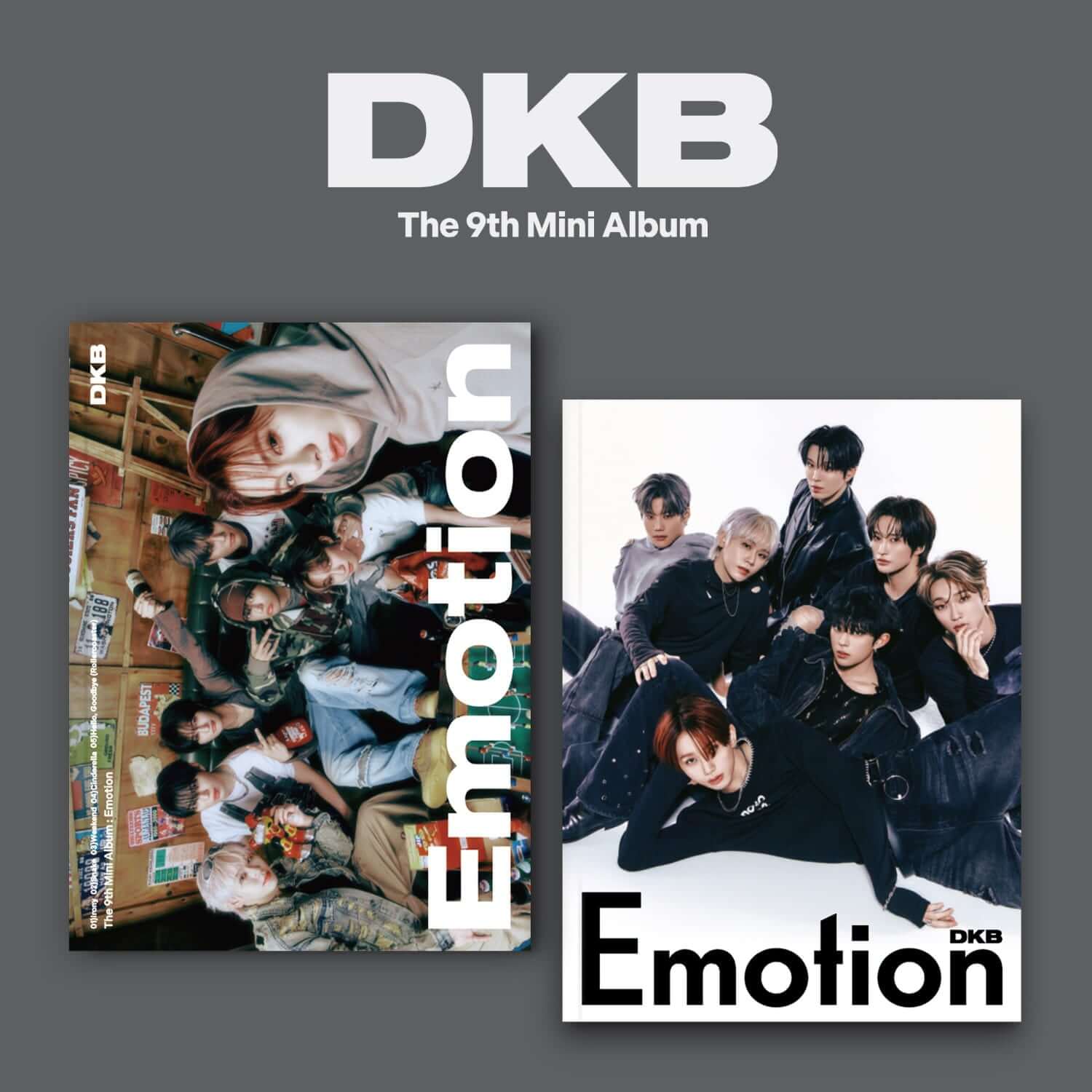 DKB - the 9th Mini Album [Emotion] (Doubt ver. / Mischief ver.) (Random 1 of 2) - album Kpop avec couvertures visuelles Emotion
