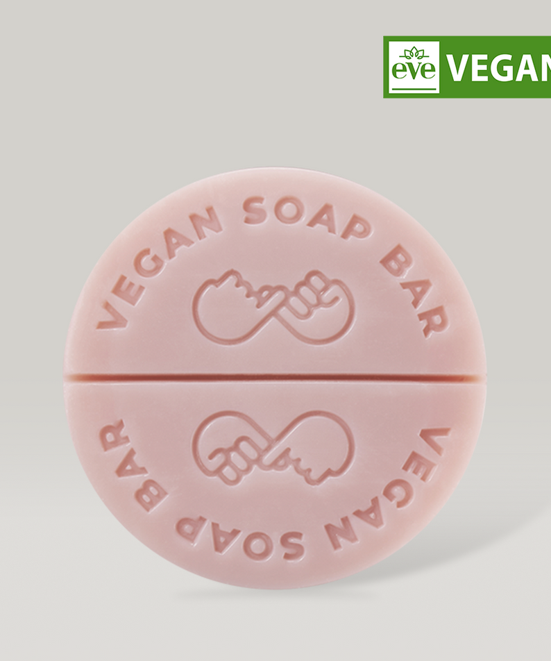 DONGGUBAT Vegan Shampoo Bar Dongbaek, savon solide végan rose, certifié EVE Vegan pour cheveux doux et nourris.