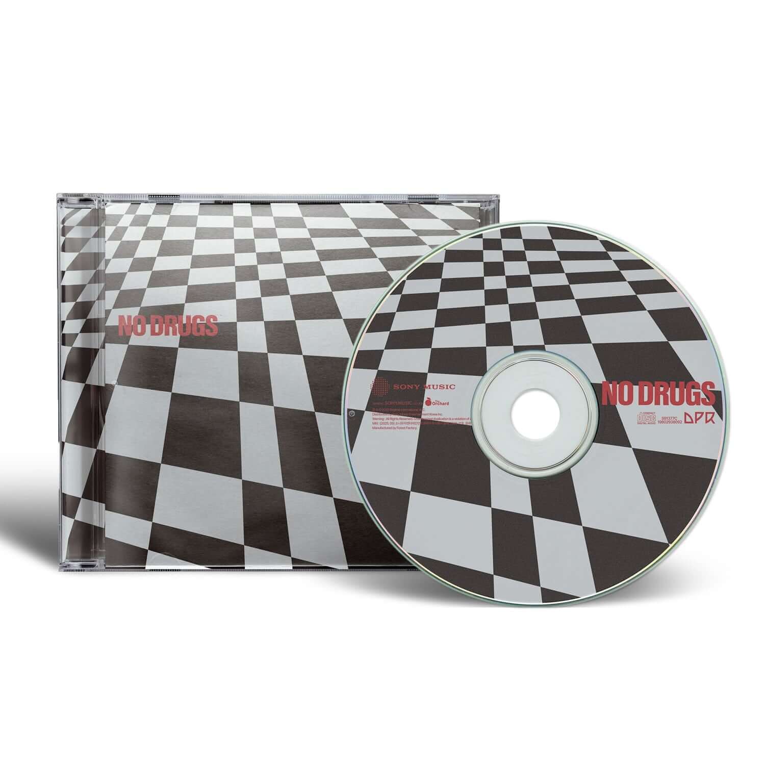 DPR CREAM & DPR ARTIC - [NO DRUGS] - Album Kpop : pochette et CD à damier, visuel noir et blanc de DPR.