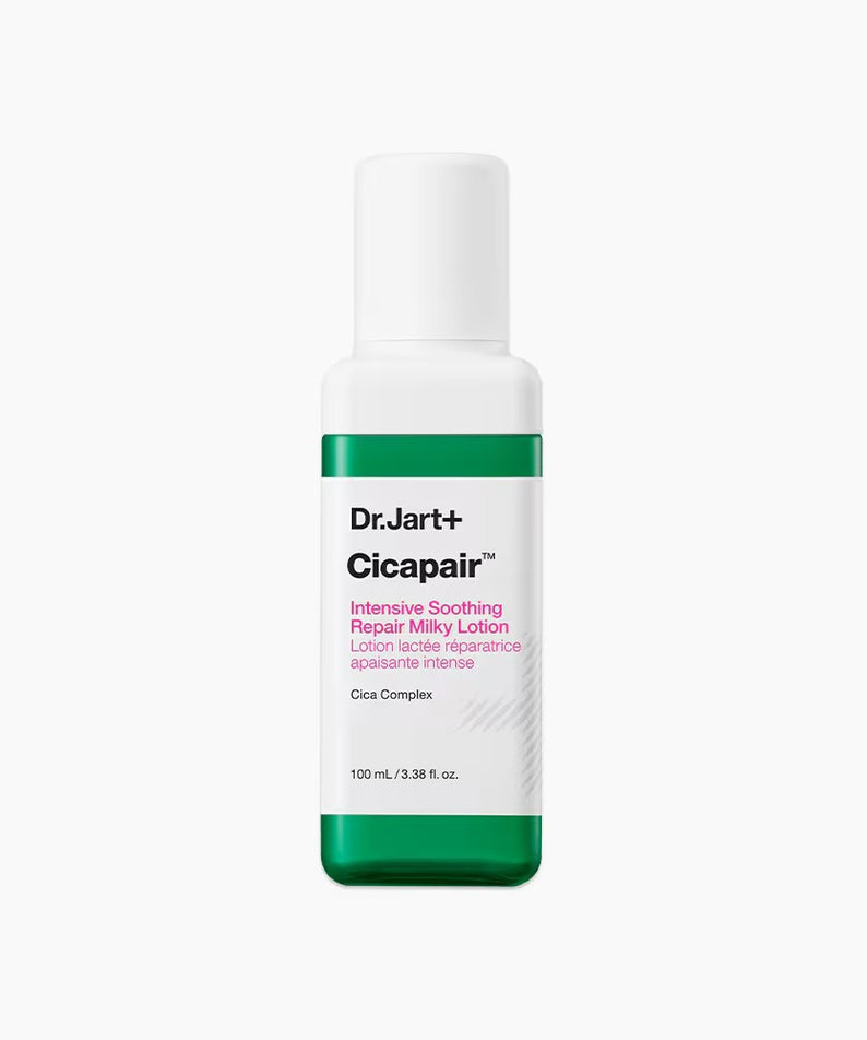 Bouteille de DR.JART+ Cicapair Intensive Soothing Repair Milky Lotion 100ml vue de face.