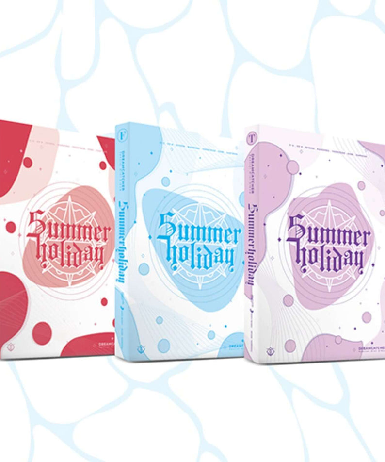 DREAMCATCHER - [Summer Holiday] (Standard) (Random) - Album Kpop, pack été avec couvertures rouge, bleu et violet.