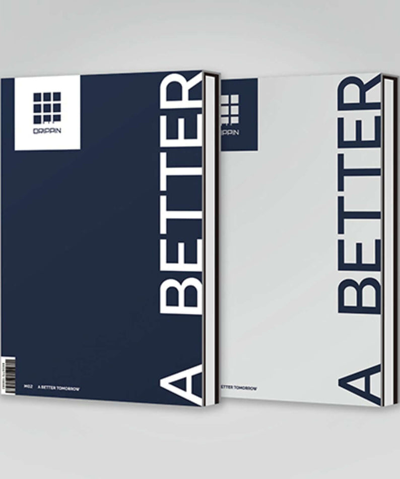 DRIPPIN - 2nd Mini Album [A Better Tomorrow] - Album Kpop, cover double avec design bleu et blanc, photo produit