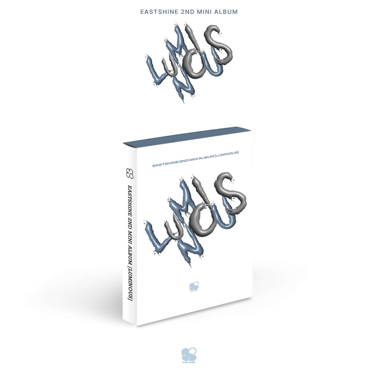 EASTSHINE - 2nd Album [LUMINOUS] (Platform Ver.) - Album Kpop : visuel boîte blanche, style lumineux, marque EASTSHINE, 3D.