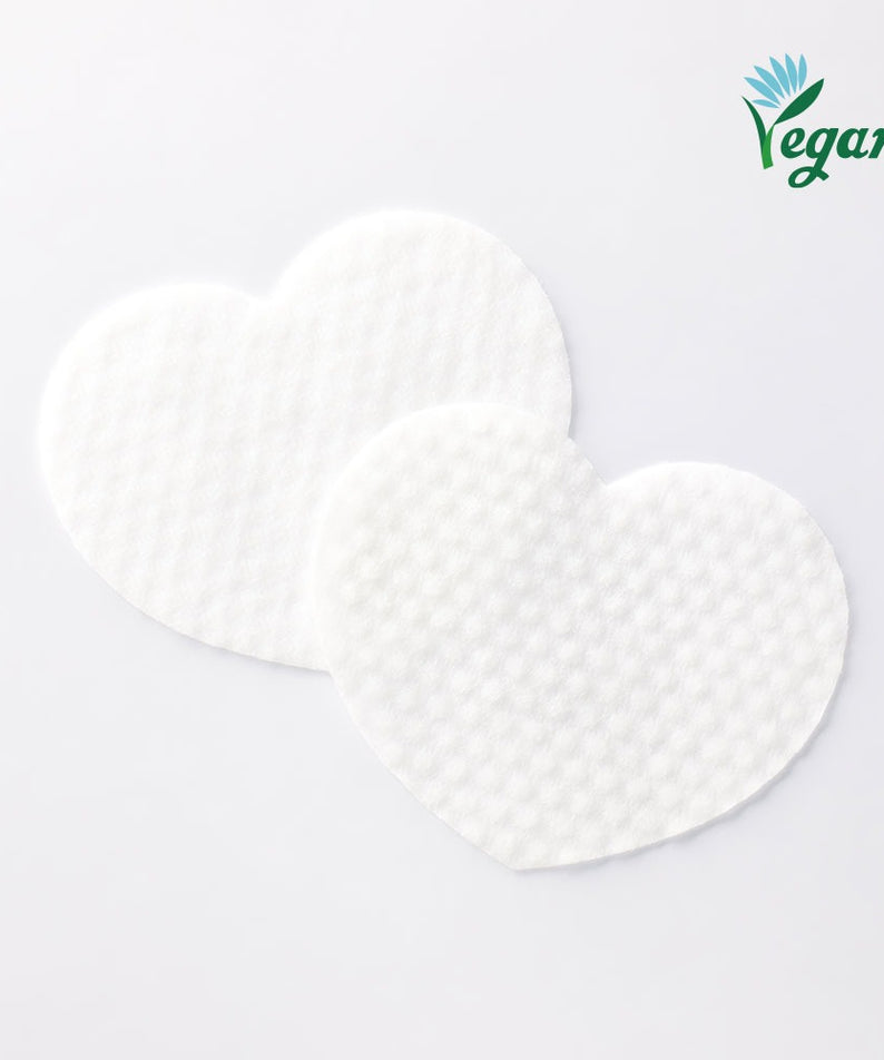 Coussinet EDIT.B Joyful Heart All-in-One Cleansin Pad 30 Sheets en forme de cœur, paquet de 30, certifié vegan.