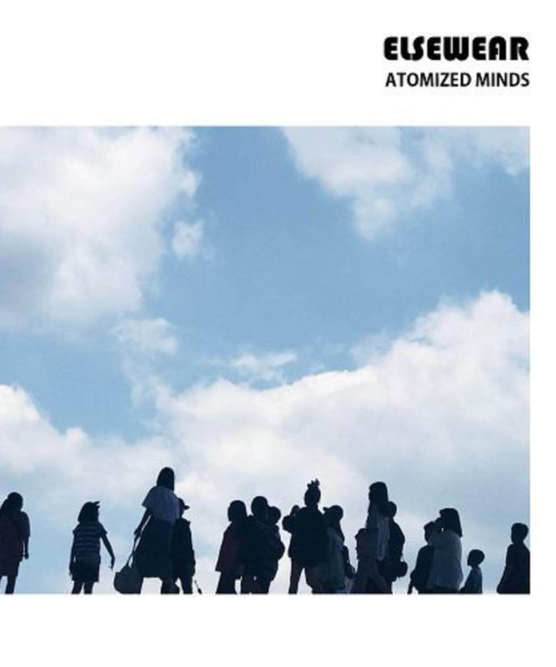 ELSEWEAR - [Atomized Minds] - Album Kpop : jaquette avec silhouettes en contre-jour, ciel nuageux, marque ELSEWEAR en haut.