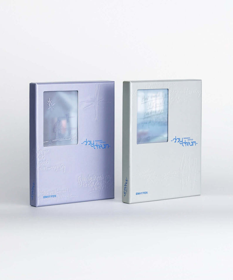ENHYPEN - 2nd Album [ROMANCE : UNTOLD -daydream-] (Set of 2) - Album Kpop, coffret déballé, visuel bleu et argent