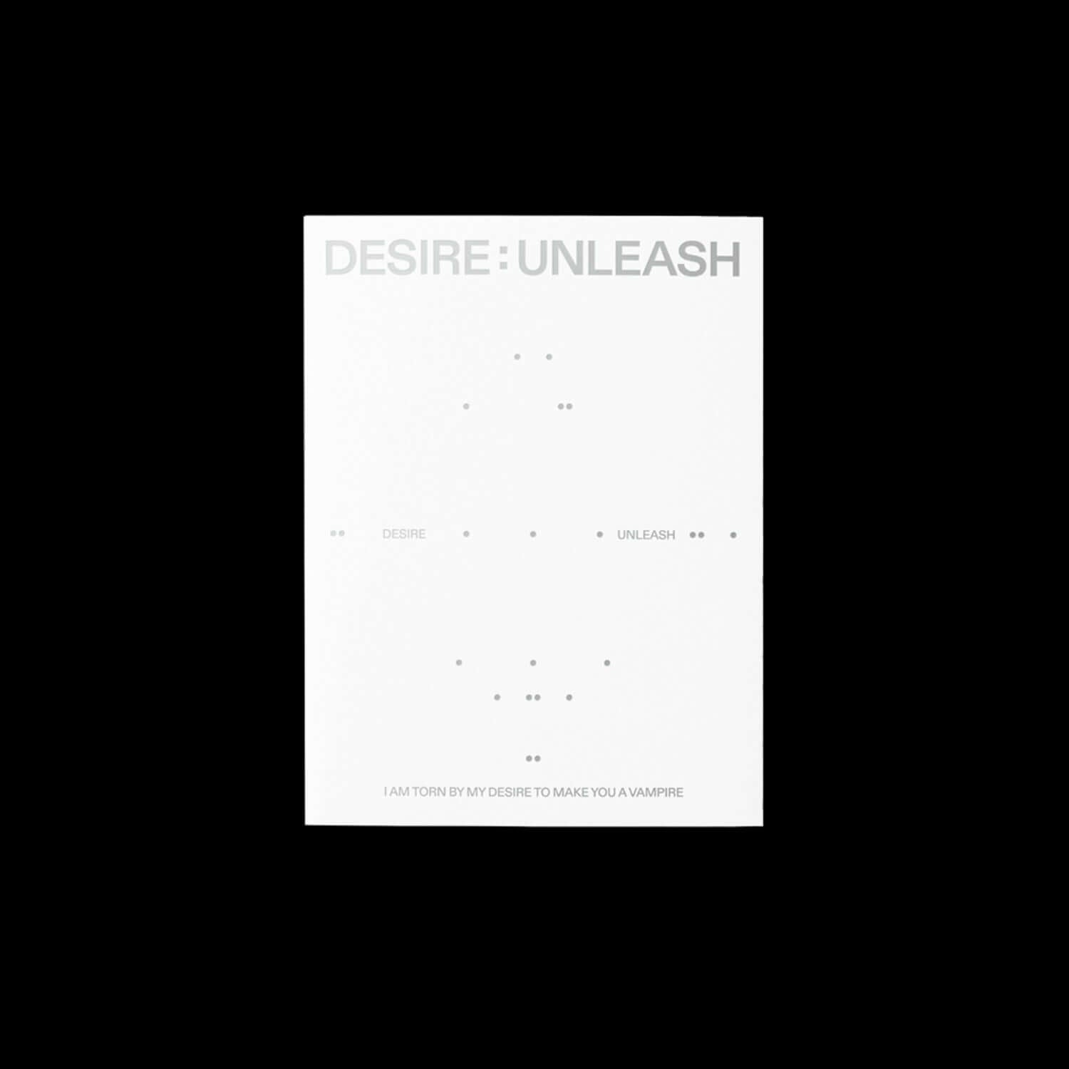 ENHYPEN - 6th Album [DESIRE : UNLEASH] (Weverse Albums ver.) - Album Kpop, jaquette blanche minimaliste sur fond noir