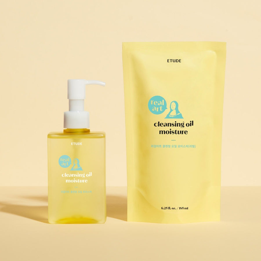 ETUDE  Real Art Cleansing Oil Moisture 2-piece set (185ml+185ml)