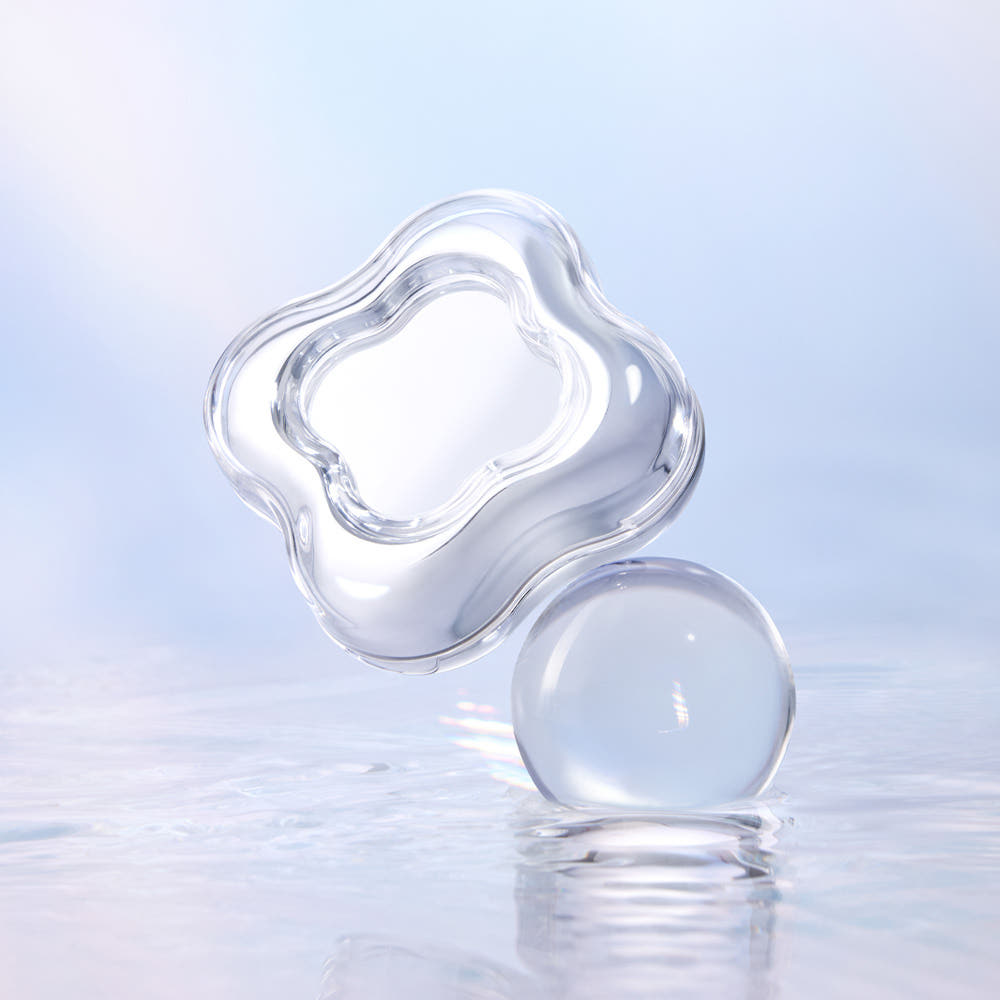 ETUDE Waterdrop Filter Cushion 15g + Refill 15g, bouée d’eau transparente, ambiance spa, marque ETUDE, produit cosmétiques