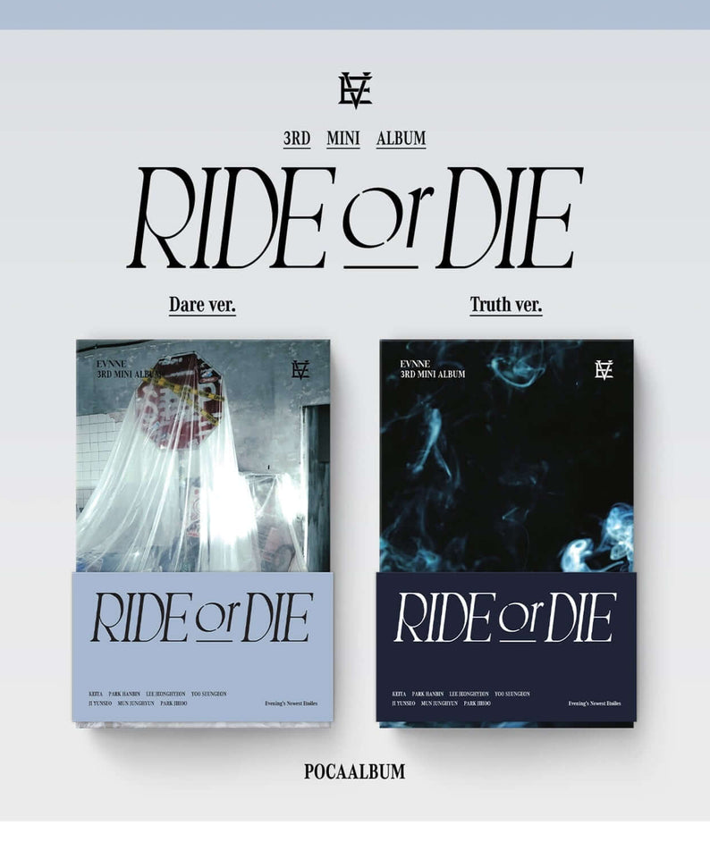 EVNNE - [RIDE or DIE] (POCAALBUM) (Random) - Album Kpop, 3rd mini album avec visuel Ride or Die en double versions