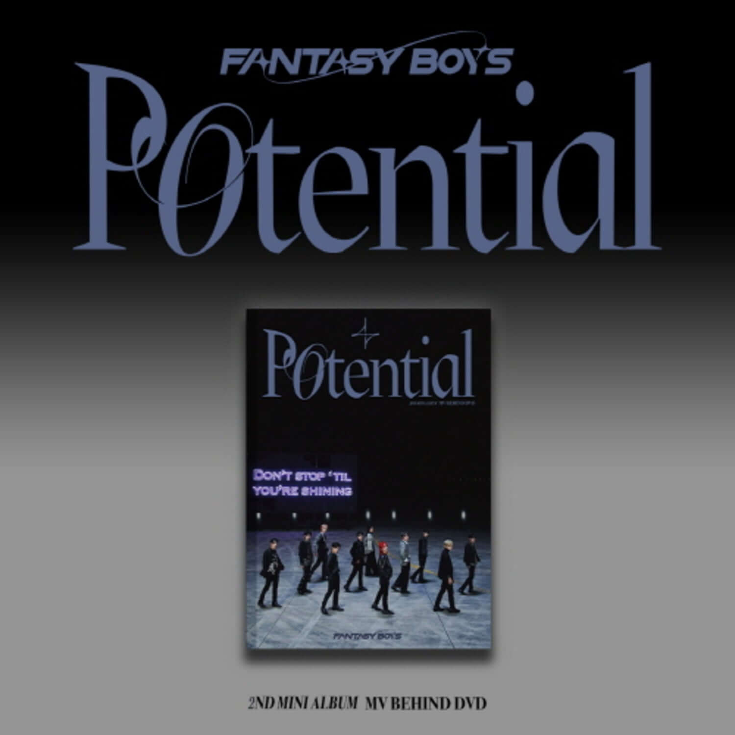 FANTASY BOYS - [FANTASY BOYS 2ND MINI ALBUM MV BEHIND DVD] - Album Kpop, visuel cover sombre Potentia