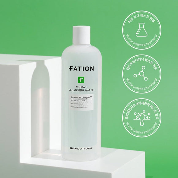 FATION Nosca9 Cleansing Water 500ml disponible sur Ma petite Coree, ton Eshop 100% K-beauty en direct de Seoul