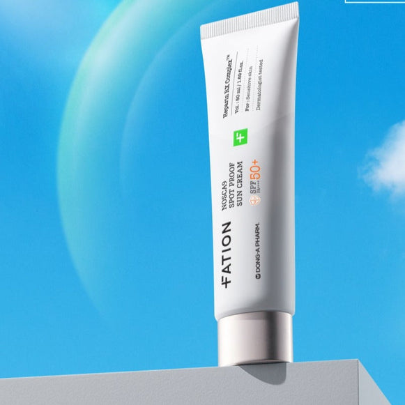 FATION Nosca9 Spot Proof Sun Cream SPF50+ 50ml disponible sur Ma petite Coree, ton Eshop 100% K-beauty en direct de Seoul