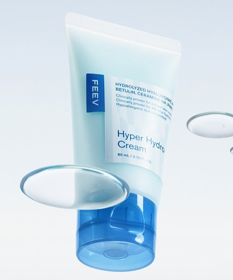 FEEV Hyper Hydro Cream 80ml hydratant puissant avec ingrédients nourrissants pour peau douce et éclatante.
