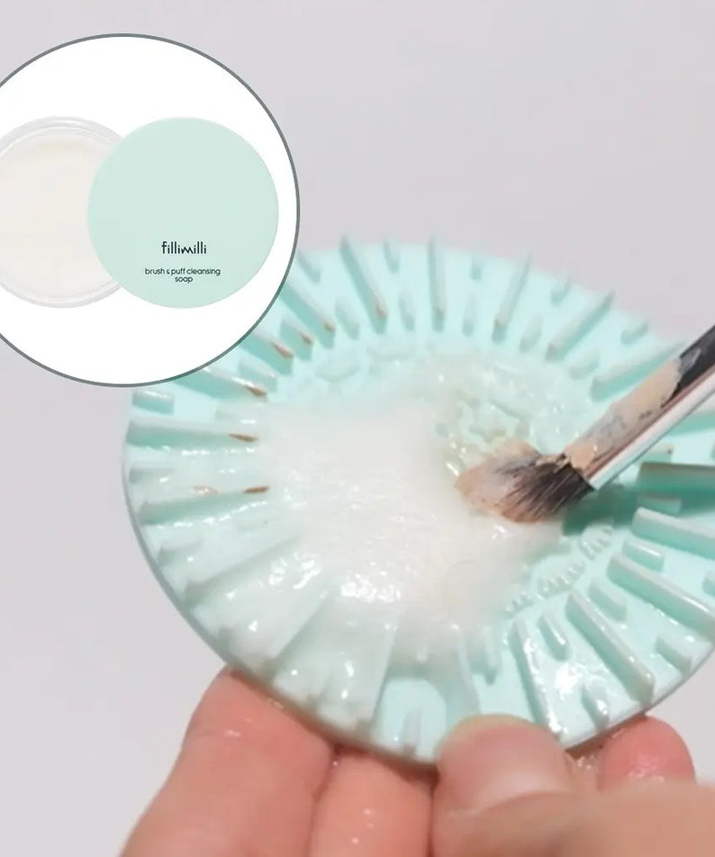 FILLIMILLI Brush & Puff Cleansing Soap (+Cleansing Pads)