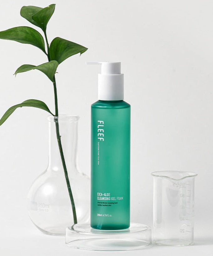 FLEEF Cica Aloe Cleansing Gel Foam 200ml disponible sur Ma petite Coree, ton Eshop 100% K-beauty en direct de Seoul