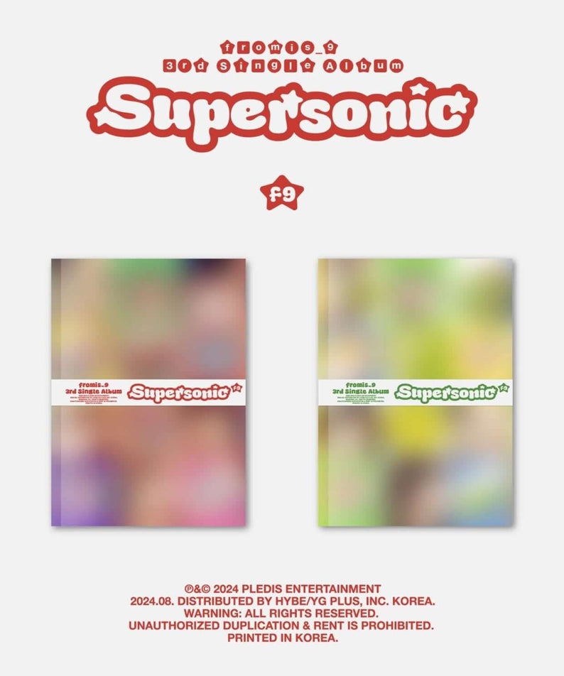 FROMIS_9 - 3rd Single Album [Supersonic] (Set of 2) - Album Kpop, coffret 2 versions, cover Supersonic sur fond blanc