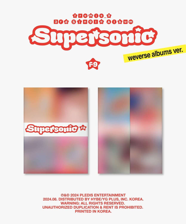 FROMIS_9 - 3rd Single Album [Supersonic] weverse albums ver. - Album Kpop, pochette “Supersonic” sur fond blanc