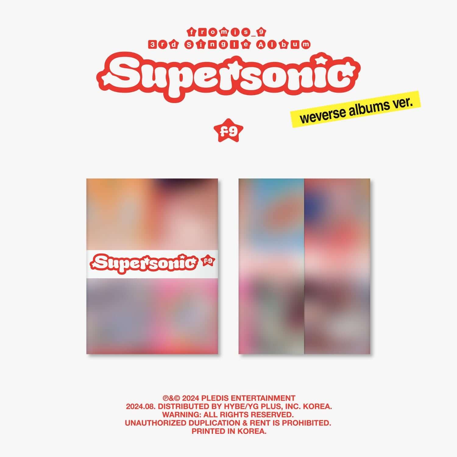 FROMIS_9 - 3rd Single Album [Supersonic] weverse albums ver. - Album Kpop, pochette “Supersonic” sur fond blanc