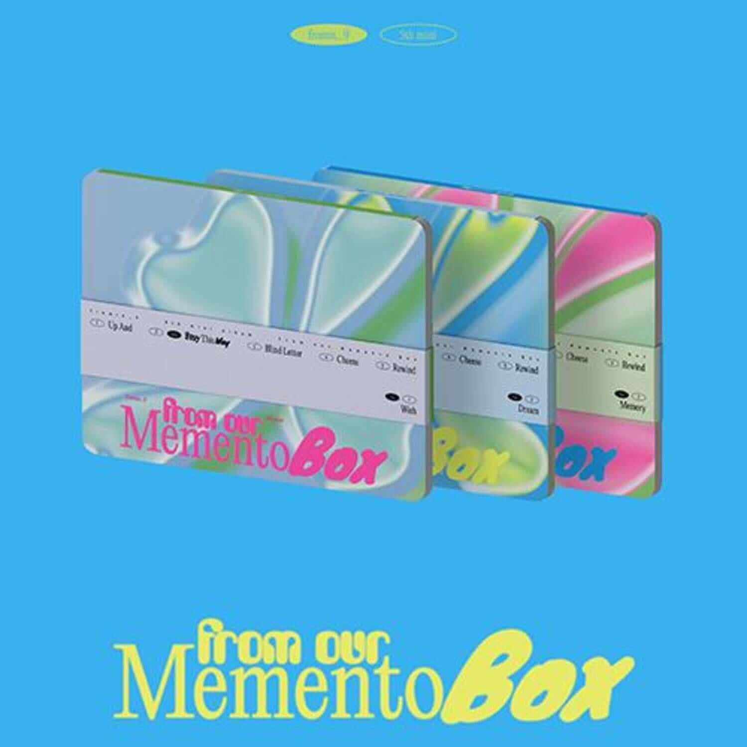FROMIS_9 - 5th Mini Album [from our Memento Box] (RANDOM ver.) - Album Kpop, visuel coffret coloré MementoBox