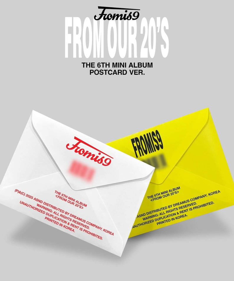FROMIS_9 - The 6th mini album [From Our 20’s] (Postcard Ver.) (Random 1 of 2) - Album Kpop, pochette et enveloppes postales