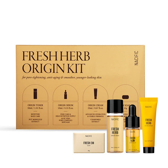 NACIFIC Fresh Herb Origin Kit (Soap+Essence+Toner+Cream) en stock sur Ma Petite Corée