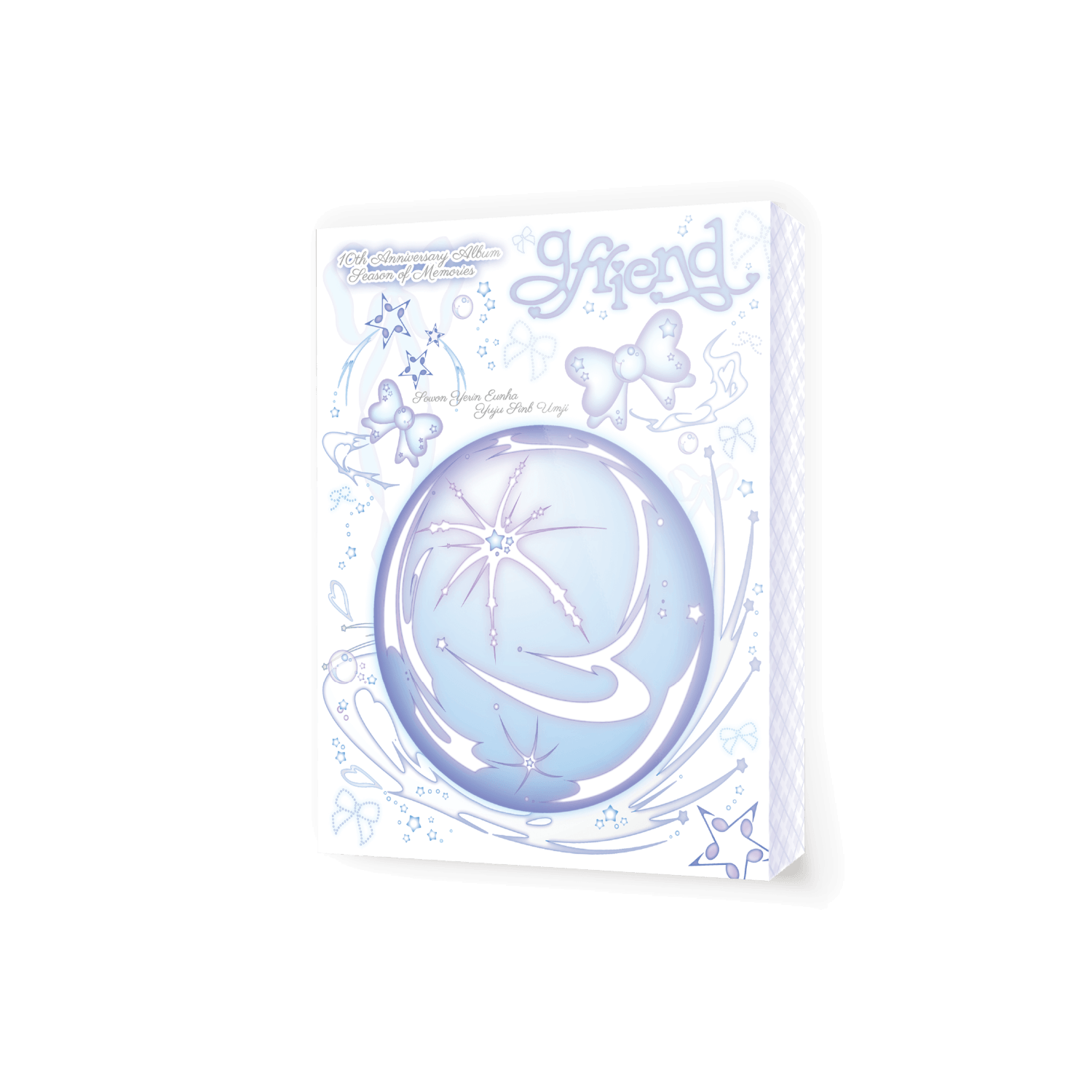 GFRIEND - Special Album [Season of Memories] - Album Kpop, pochette bleue sur fond noir, style collection K-pop.