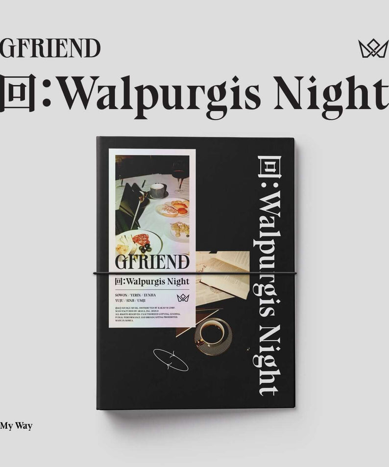 GFRIEND - [回:Walpurgis Night] (My Way VER.) - Album Kpop, jaquette sombre “My Way” avec pochette et détails visuels