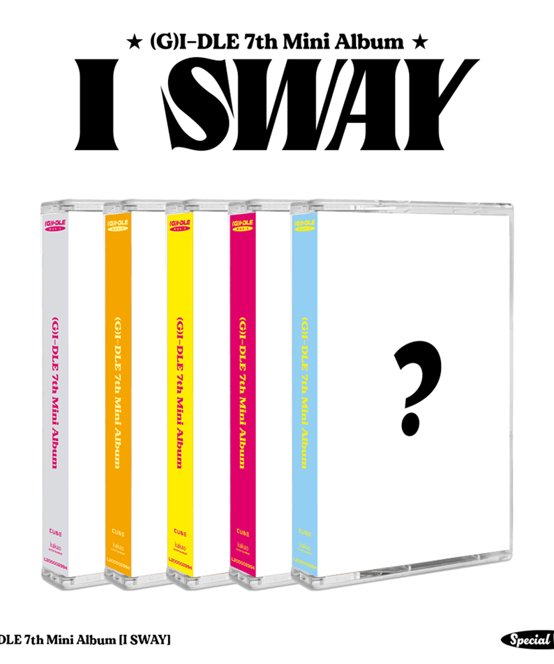 (G)I-DLE - 7th Album [I SWAY] (Special Ver.) (MC / 5) (Random) - Album Kpop : coffrets photo colorés sur fond blanc
