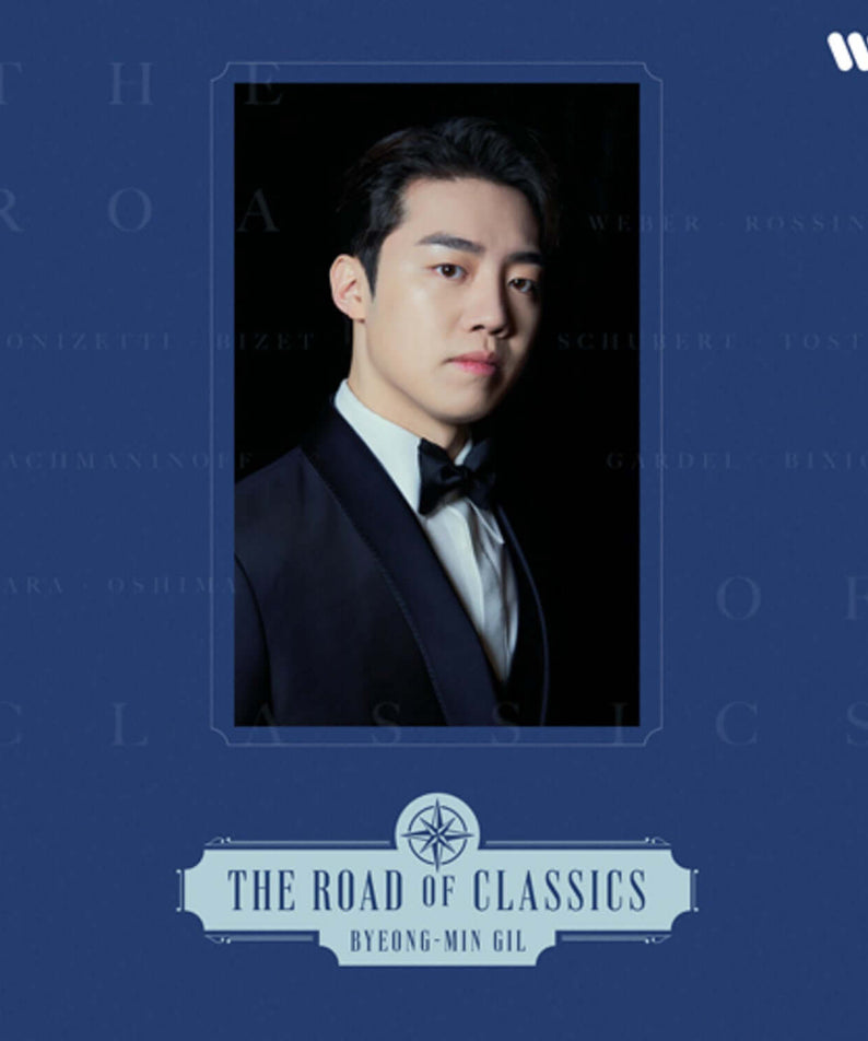 GIL, BYEONG-MIN - The Road of Classics (A ver.) - Album Kpop : pochette bleu, portrait de BYEONG-MIN GIL