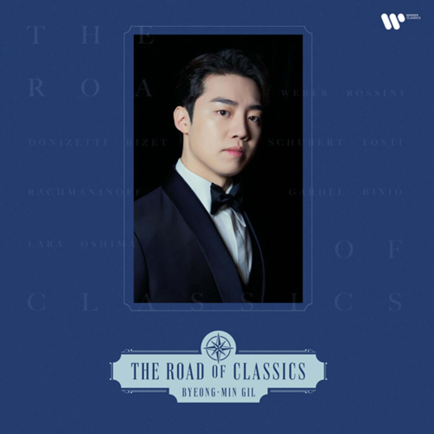 GIL, BYEONG-MIN - The Road of Classics (A ver.) - Album Kpop : pochette bleu, portrait de BYEONG-MIN GIL