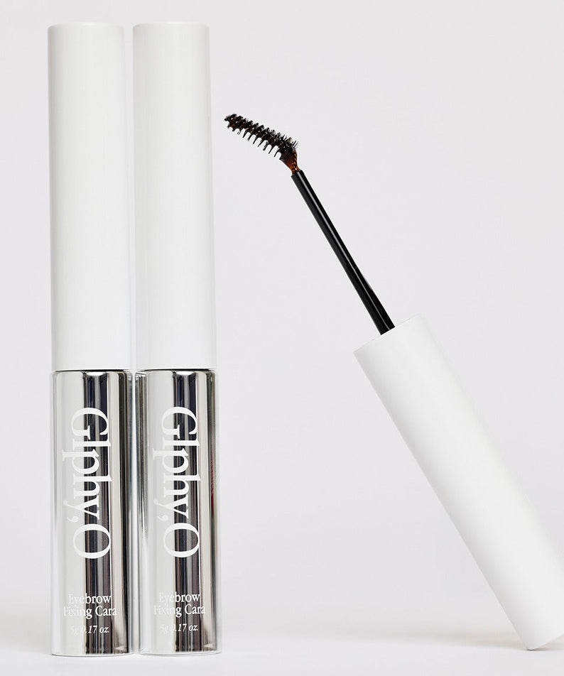 GLPHYO Eyebrow Fixing Cara 5g : mascara sourcils de la marque GLPHYO, avec brosse sur fond blanc.