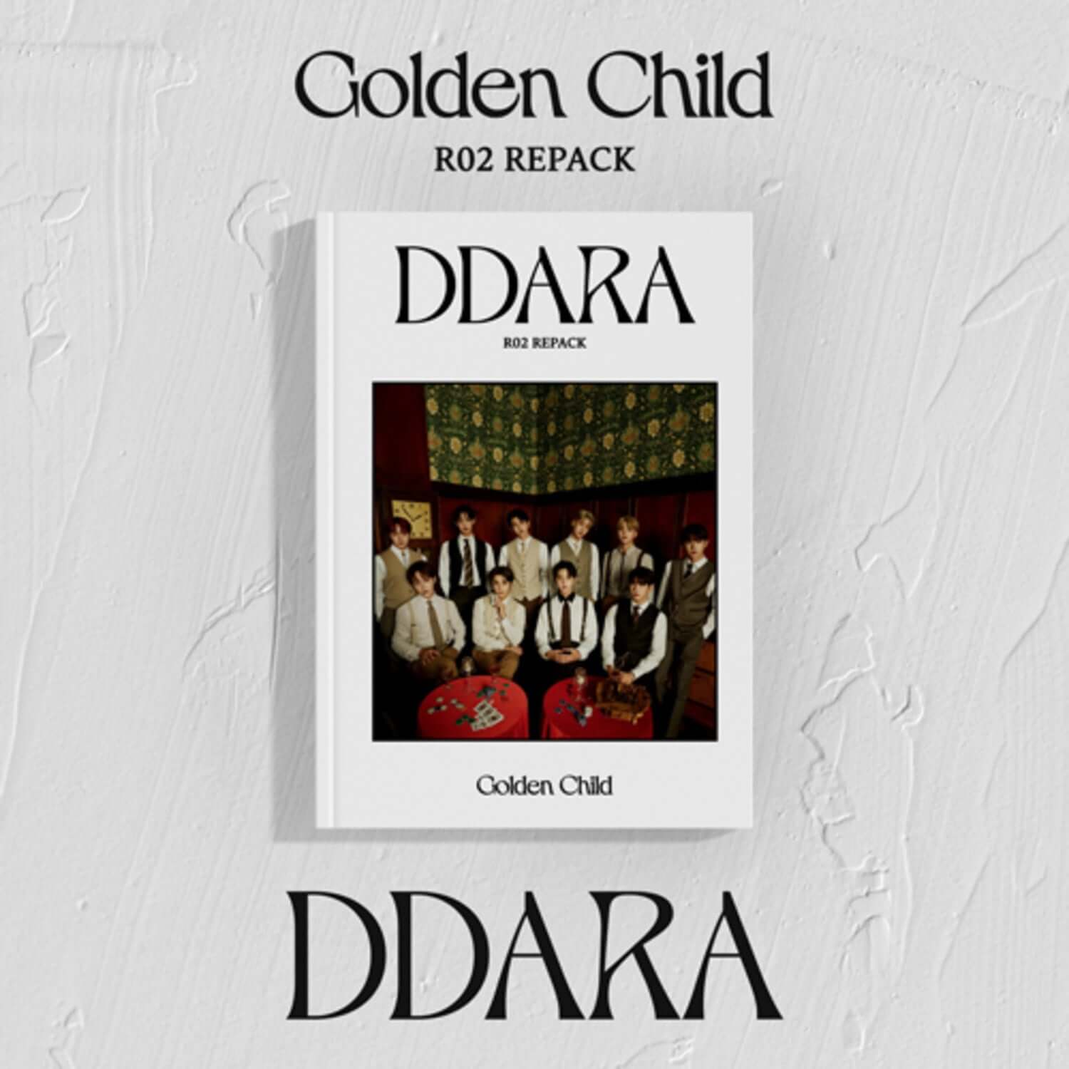 GOLDEN CHILD - 2nd Album [DDARA] A ver. - Album Kpop DDARA R02 REPACK : pochette blanche avec photo du groupe