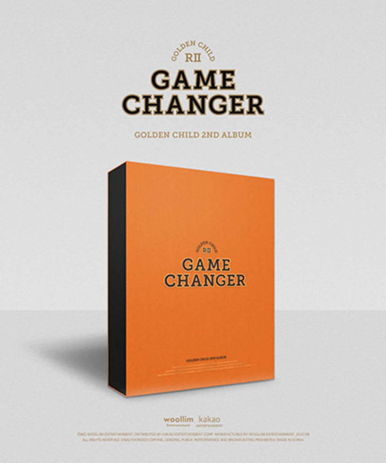 GOLDEN CHILD - 2nd Album [Game Changer] Limited Ver. - Album Kpop : coffret orange sur fond clair, style mature